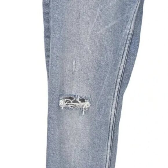 Zara Skinny Jeans Distressed Light Wash Ankle Raw  Hem Size 6 - Picture 6 of 14